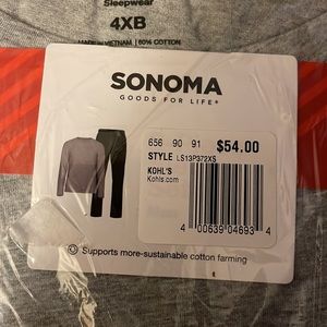 NWT MENS SONOMA 2 PIECE SLEEP SET